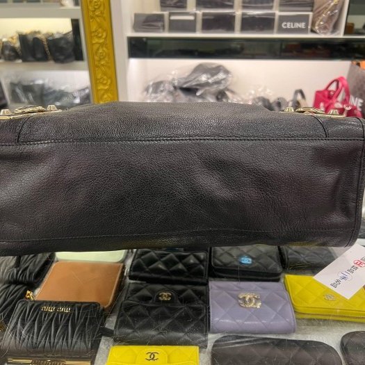 東區正精品㊣BALENCIAGA 115748 CITY 巴黎世家黑色山羊皮金邊金釦機車包肩背包手提包 RZ6365-5