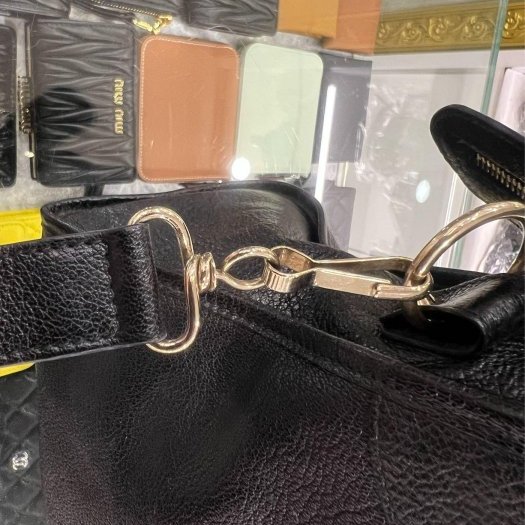 東區正精品㊣BALENCIAGA 115748 CITY 巴黎世家黑色山羊皮金邊金釦機車包肩背包手提包 RZ6365-9