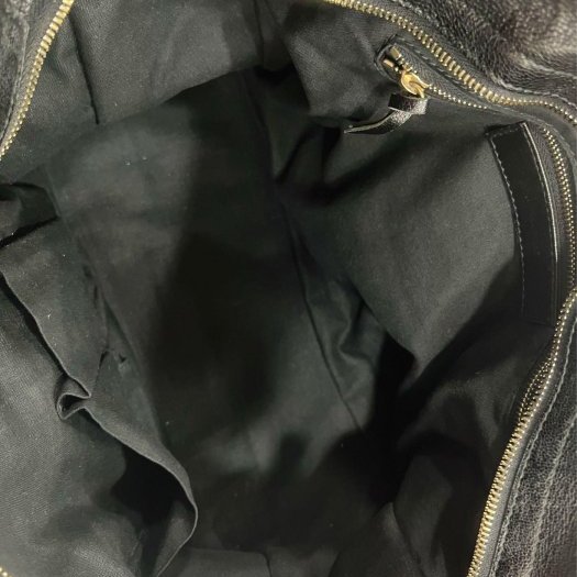 東區正精品㊣BALENCIAGA 115748 CITY 巴黎世家黑色山羊皮金邊金釦機車包肩背包手提包 RZ6365-13