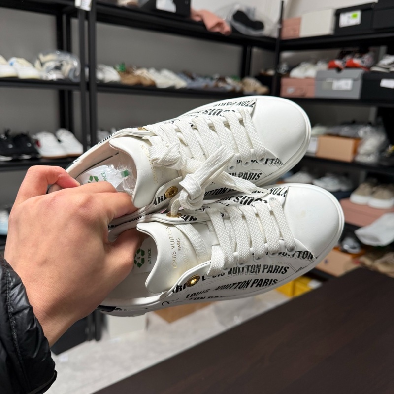 LV路易威登 Time Out彈幕滿印厚底小白鞋 35.5碼-2