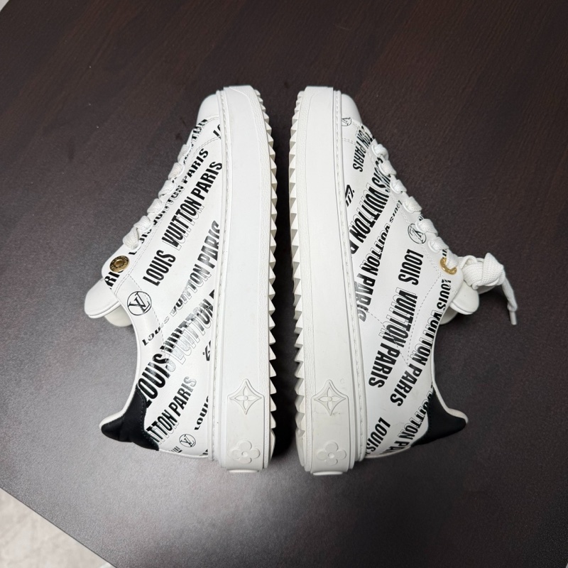 LV路易威登 Time Out彈幕滿印厚底小白鞋 35.5碼-3