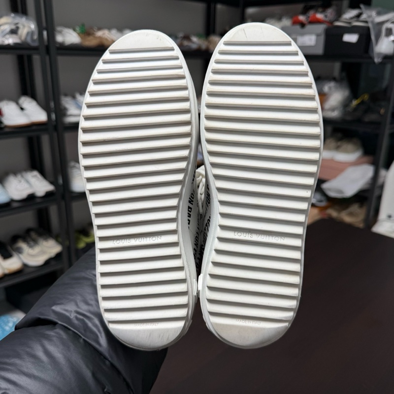 LV路易威登 Time Out彈幕滿印厚底小白鞋 35.5碼-5