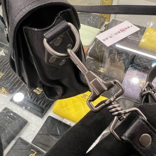 東區正精品㊣Proenza Schouler PS1 Tiny 黑色全皮銀釦釦式翻蓋手提包斜背包兩用包 RZ6378-12