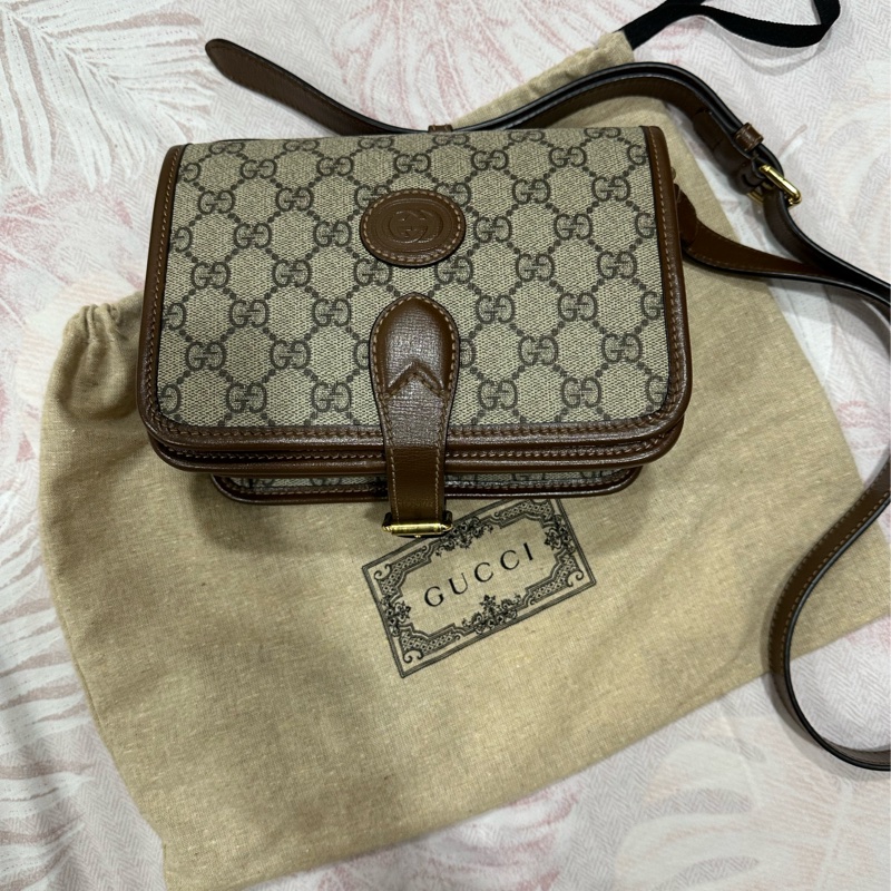 Gucci Retro 老花 風琴郵差包-0