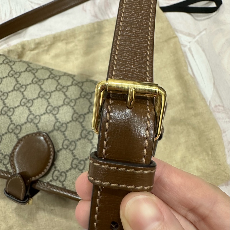 Gucci Retro 老花 風琴郵差包-7