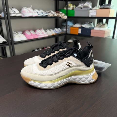 Chanel香奈兒白綠氣墊運動鞋 37.5碼