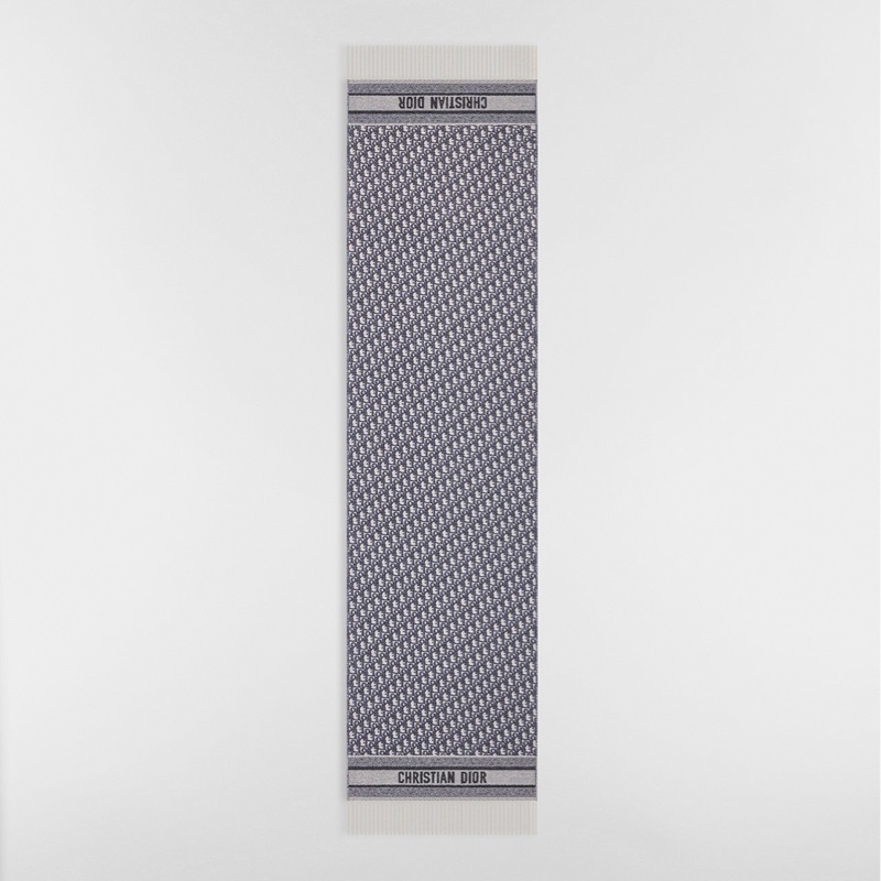 Dior 經典雙面 Oblique 老花羊毛圍巾 🧣-2