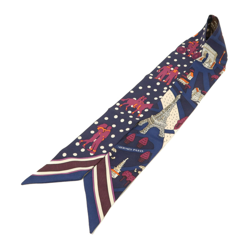 HERMES 絲質Twilly絲巾-2