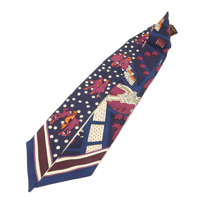 HERMES 絲質Twilly絲巾-3