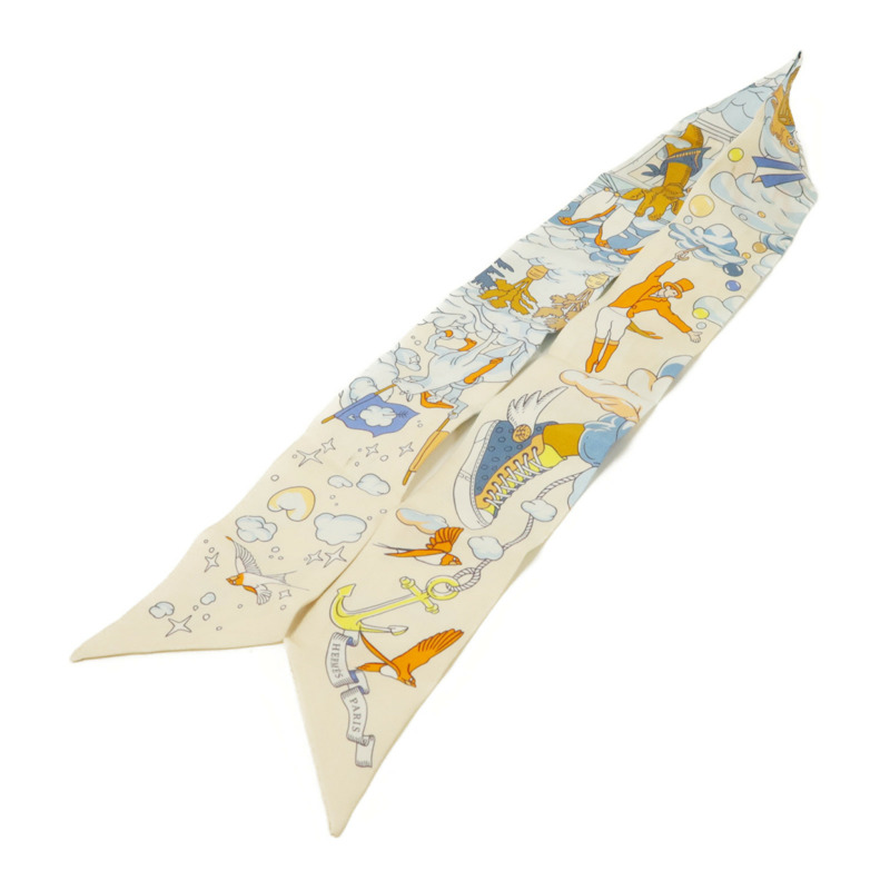 HERMES 絲質Twilly絲巾-2