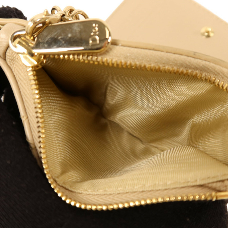Dior 牛皮皮革Lady Dior Dahlia Wallet金扣錢包-6