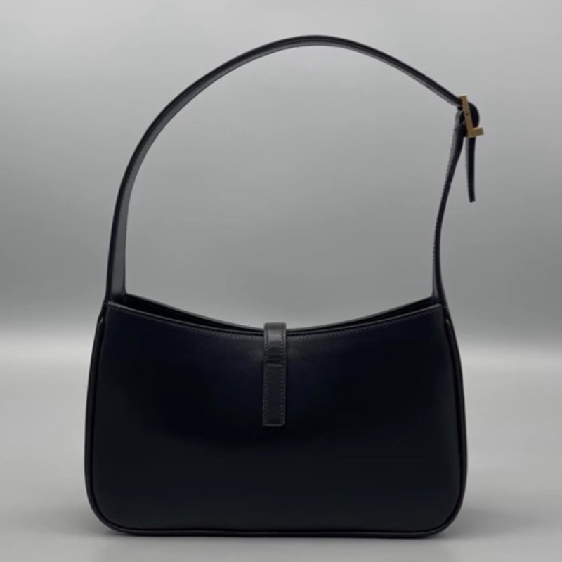 🥃SAINT LAURENT YSL聖羅蘭黑金HOBO腋下包手提單肩-11