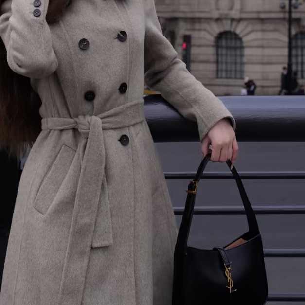 🥃SAINT LAURENT YSL聖羅蘭黑金HOBO腋下包手提單肩-21