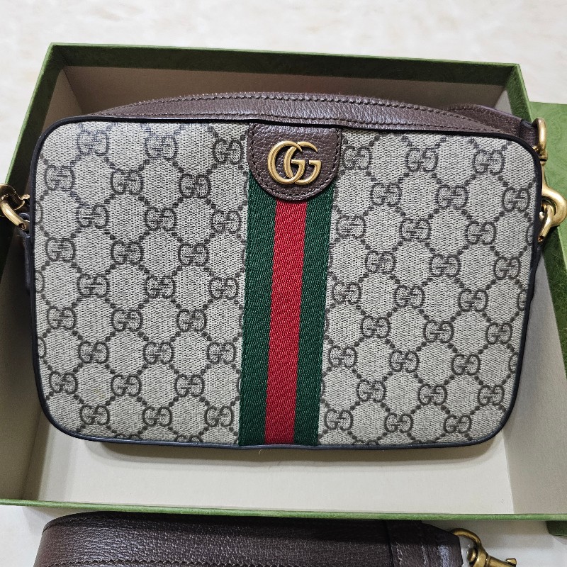 gucci 側背包 95新 棕老花 699439-5
