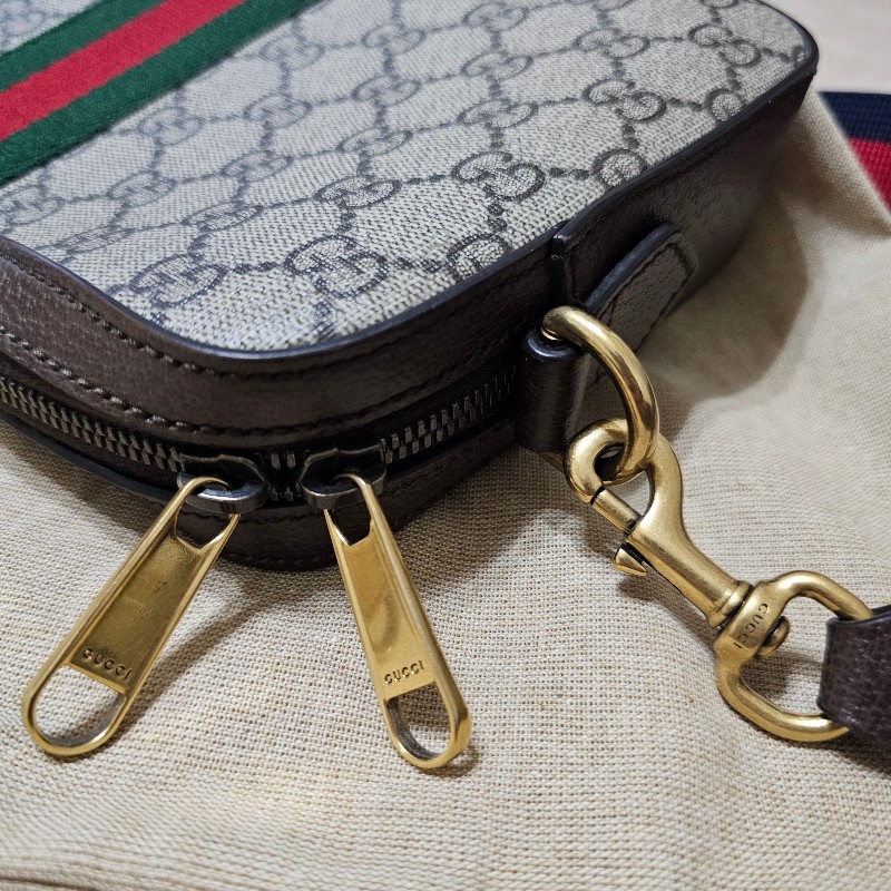 gucci 側背包 95新 棕老花 699439-18