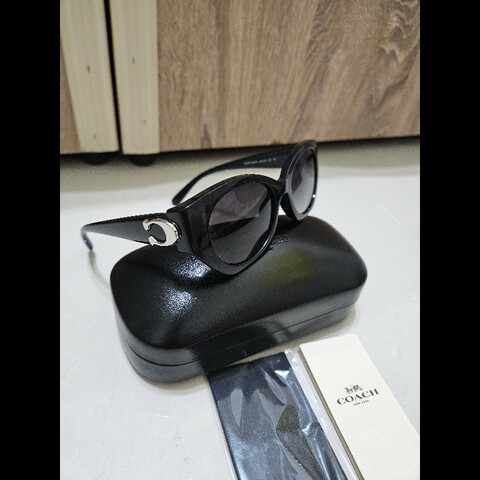 Coach 大 Logo 方框墨鏡