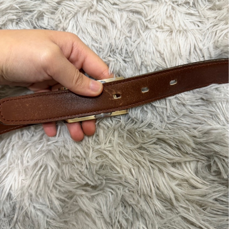 愛馬仕皮帶藍色-3