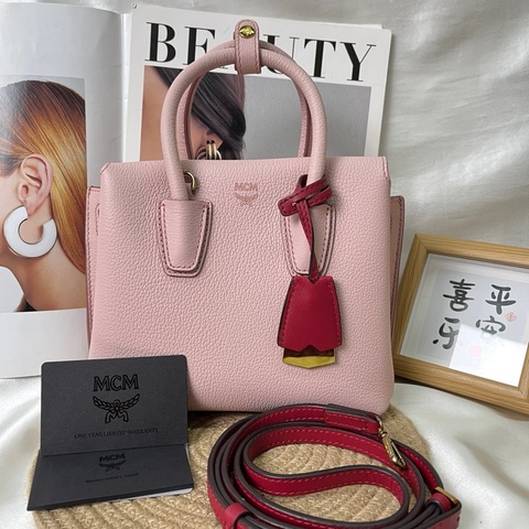 MCM milla米拉小號粉色手提包