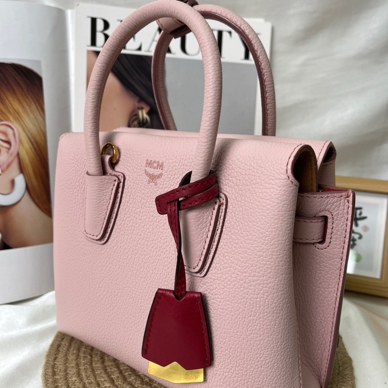 MCM milla米拉小號粉色手提包-6