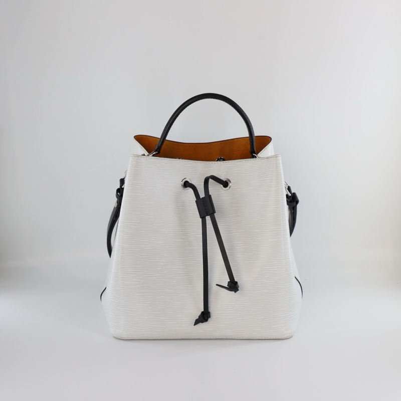 Louis Vuitton路易威登 Neonoe白色Epi皮水波紋水桶包 尺寸:26x26x17.5 皮標款 有芯片-0