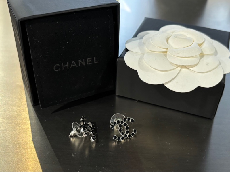 近全新🌟Chanel 黑鑽耳釘|Classic Trend CT精品|台北東區實體-2