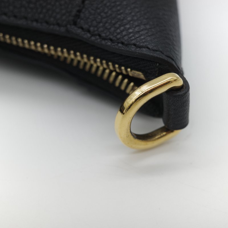 Louis Vuitton 路易威登 BAGATELLE M46002 黑色全皮 壓紋 彎月包 牛角包 斜背包 單肩包-21