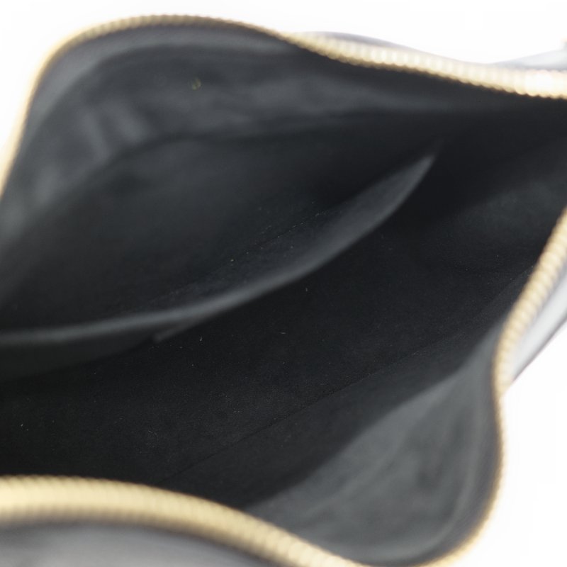 Louis Vuitton 路易威登 BAGATELLE M46002 黑色全皮 壓紋 彎月包 牛角包 斜背包 單肩包-22