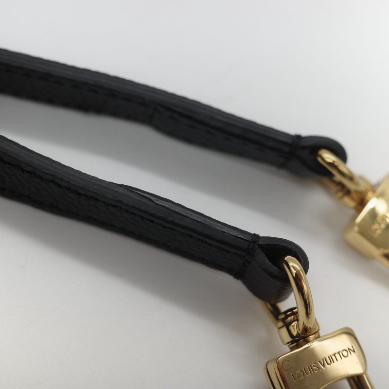 Louis Vuitton 路易威登 BAGATELLE M46002 黑色全皮 壓紋 彎月包 牛角包 斜背包 單肩包-27