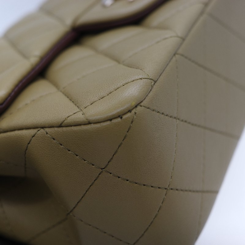 Chanel 香奈兒 Classic Flap 20cm CF Handle 手提款 橄欖綠 羊皮 斜挎包 手提包-11