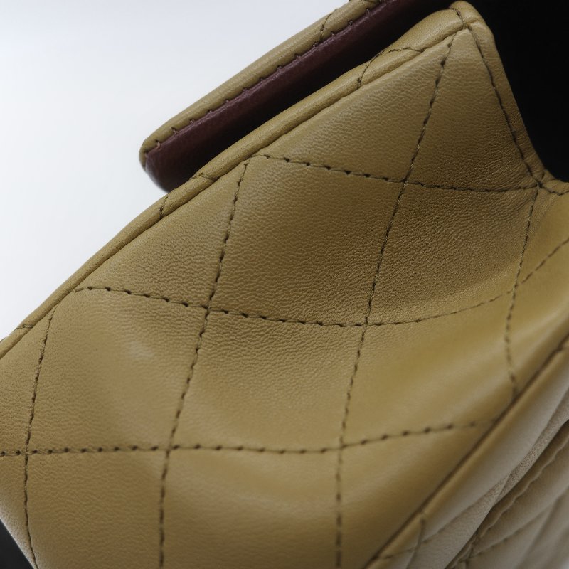 Chanel 香奈兒 Classic Flap 20cm CF Handle 手提款 橄欖綠 羊皮 斜挎包 手提包-12