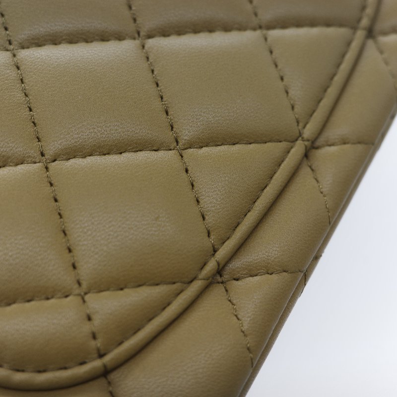 Chanel 香奈兒 Classic Flap 20cm CF Handle 手提款 橄欖綠 羊皮 斜挎包 手提包-14