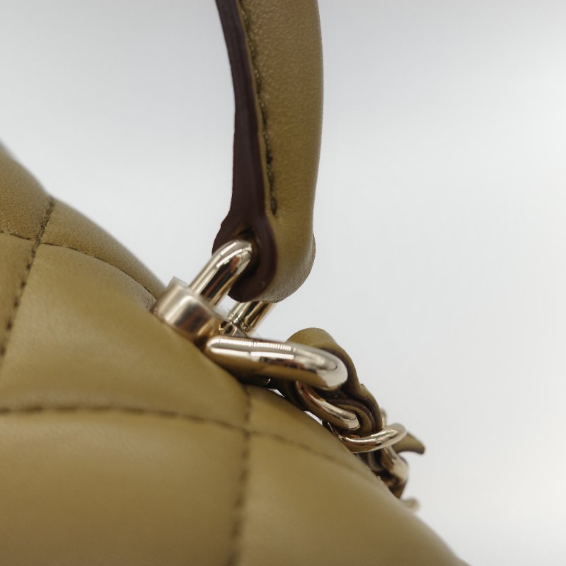 Chanel 香奈兒 Classic Flap 20cm CF Handle 手提款 橄欖綠 羊皮 斜挎包 手提包-15