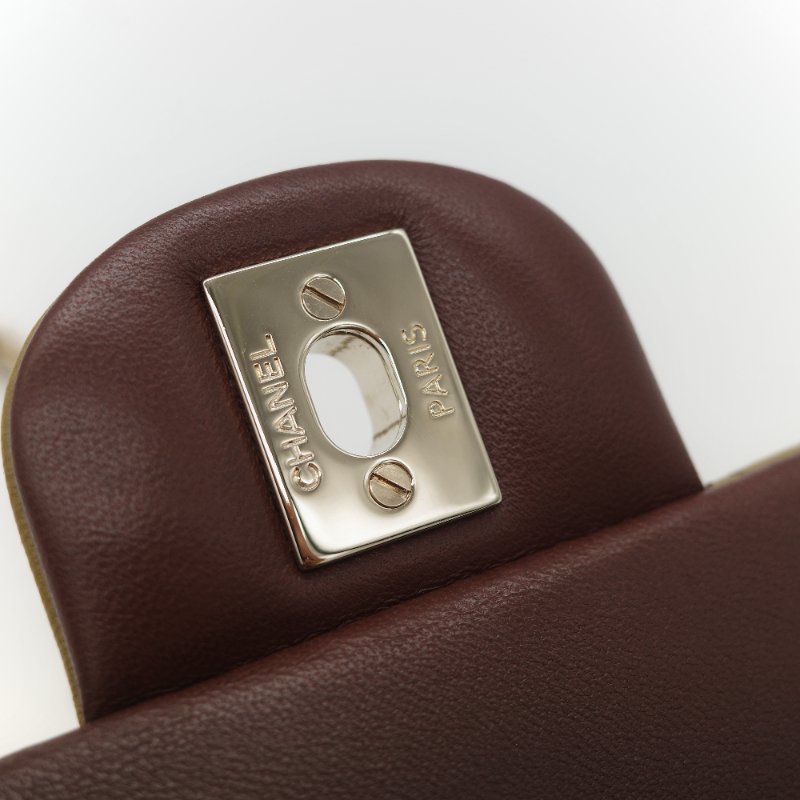 Chanel 香奈兒 Classic Flap 20cm CF Handle 手提款 橄欖綠 羊皮 斜挎包 手提包-19