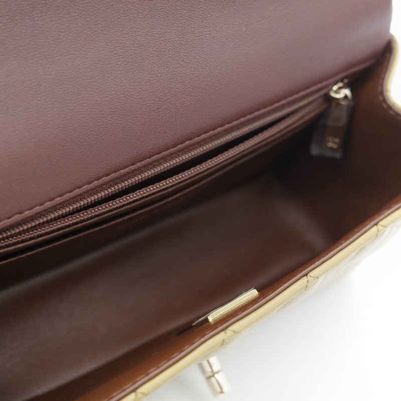 Chanel 香奈兒 Classic Flap 20cm CF Handle 手提款 橄欖綠 羊皮 斜挎包 手提包-21