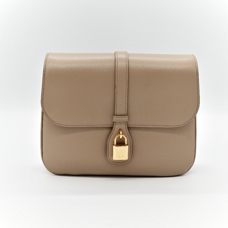 Celine 思琳 奶茶色 牛皮 新款 風琴包 斜挎包 豆腐包-1