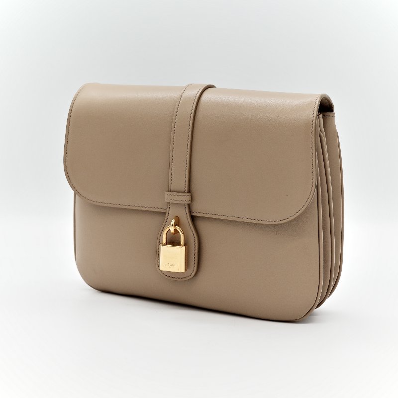 Celine 思琳 奶茶色 牛皮 新款 風琴包 斜挎包 豆腐包-2