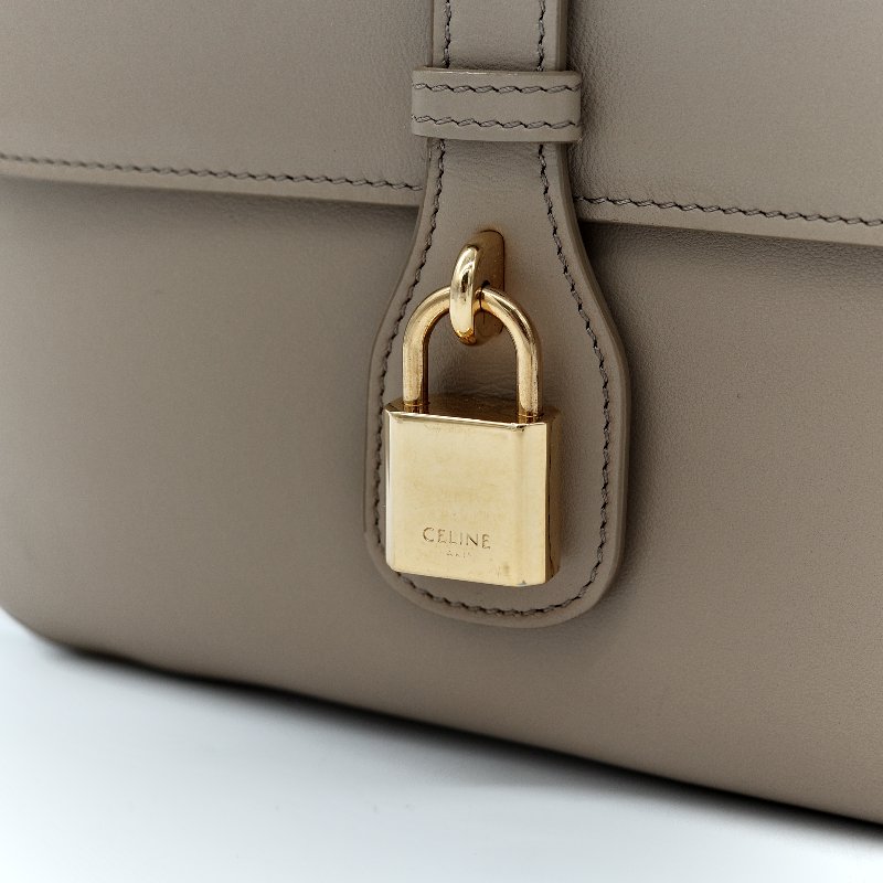 Celine 思琳 奶茶色 牛皮 新款 風琴包 斜挎包 豆腐包-3