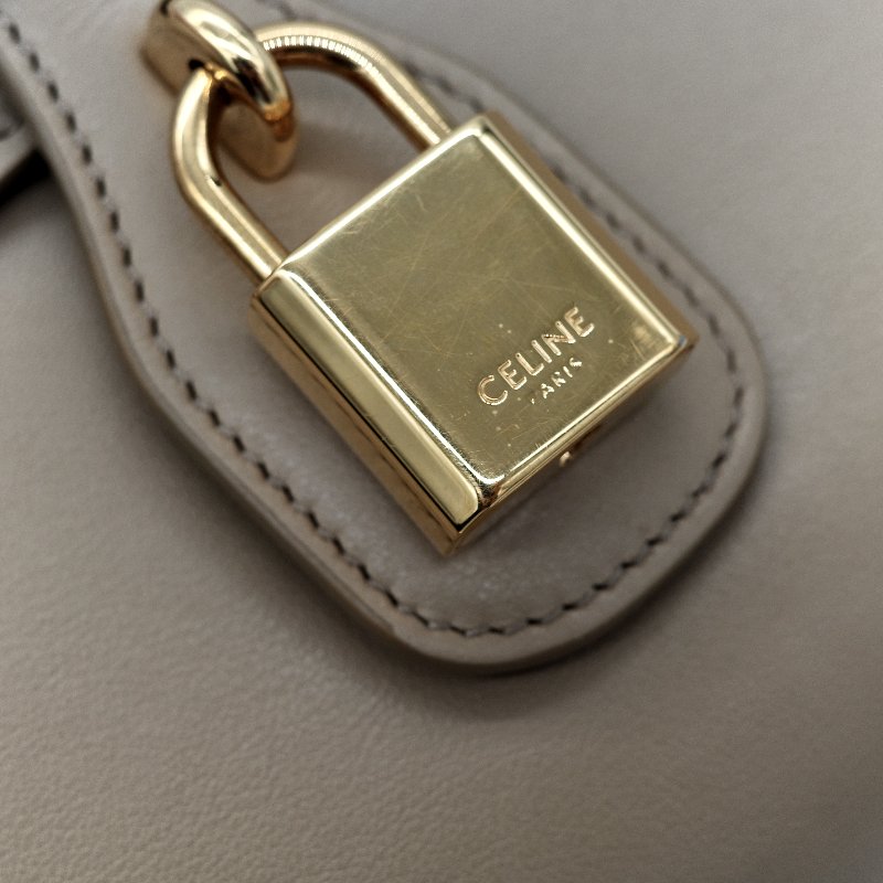 Celine 思琳 奶茶色 牛皮 新款 風琴包 斜挎包 豆腐包-4