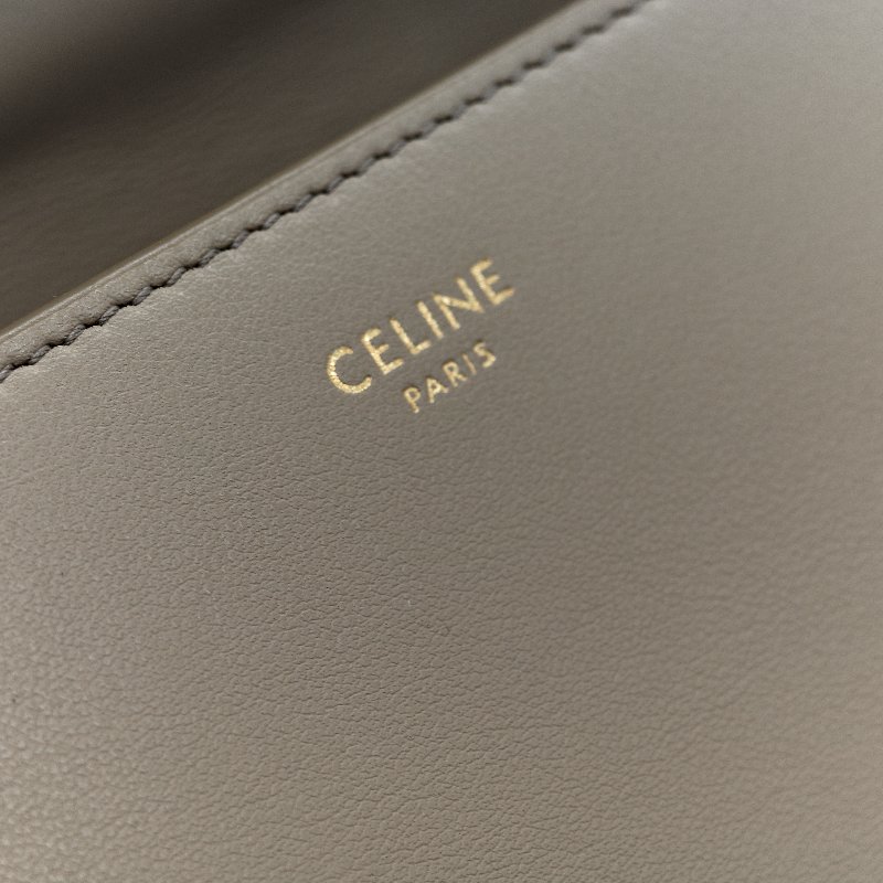 Celine 思琳 奶茶色 牛皮 新款 風琴包 斜挎包 豆腐包-13