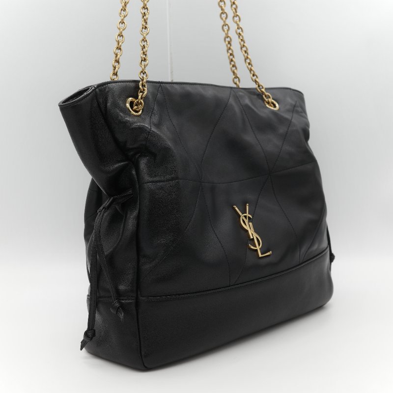 全新品(官網同步在售118,000♥️)Saint Laurent 聖羅蘭 JAMIE 黑色 小羊皮 手提袋 托特包 單肩包-3