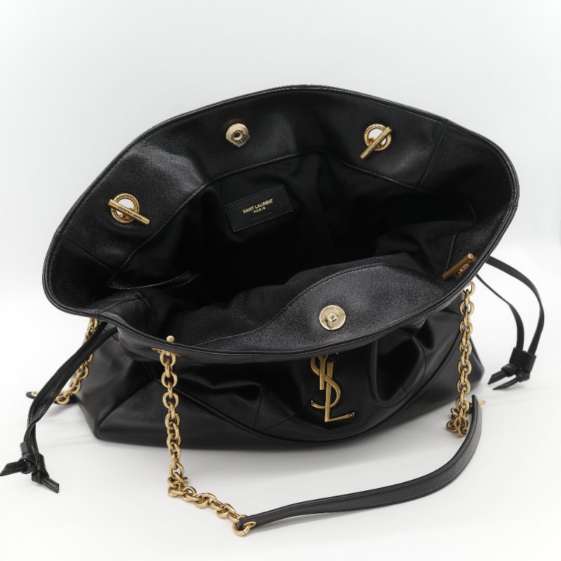 全新品(官網同步在售118,000♥️)Saint Laurent 聖羅蘭 JAMIE 黑色 小羊皮 手提袋 托特包 單肩包-20