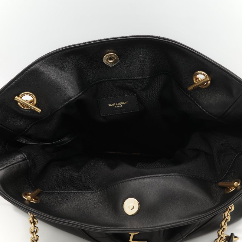 全新品(官網同步在售118,000♥️)Saint Laurent 聖羅蘭 JAMIE 黑色 小羊皮 手提袋 托特包 單肩包-21