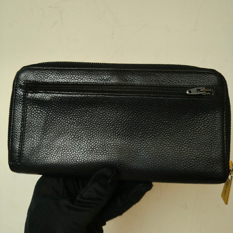 ㊣✨CHANEL✨香奈兒 小香 雙C 雷標 魚子醬 牛皮 長夾 皮夾 錢包/二手精品/二手皮夾/保證正品-3