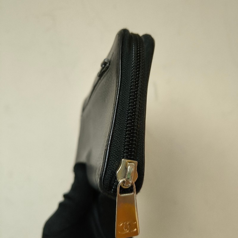 ㊣✨CHANEL✨香奈兒 小香 雙C 雷標 魚子醬 牛皮 長夾 皮夾 錢包/二手精品/二手皮夾/保證正品-4