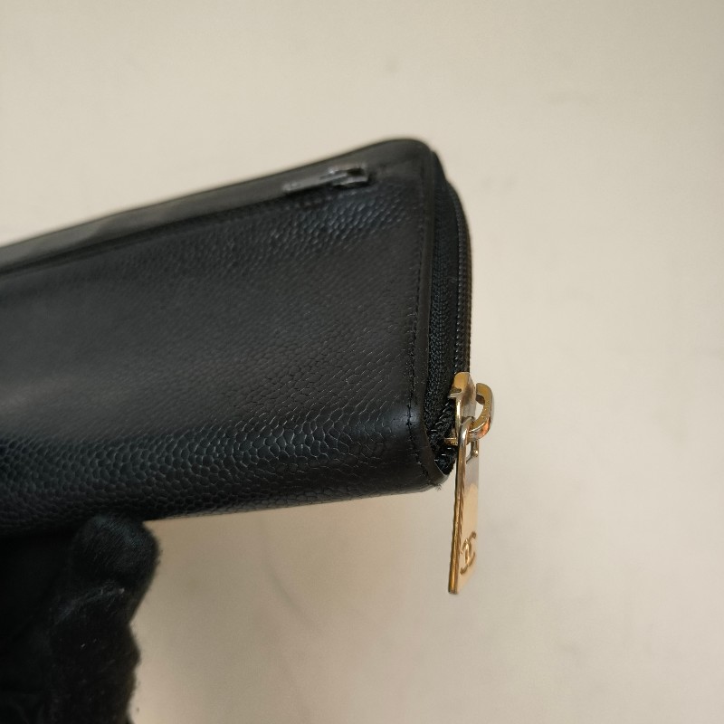 ㊣✨CHANEL✨香奈兒 小香 雙C 雷標 魚子醬 牛皮 長夾 皮夾 錢包/二手精品/二手皮夾/保證正品-14