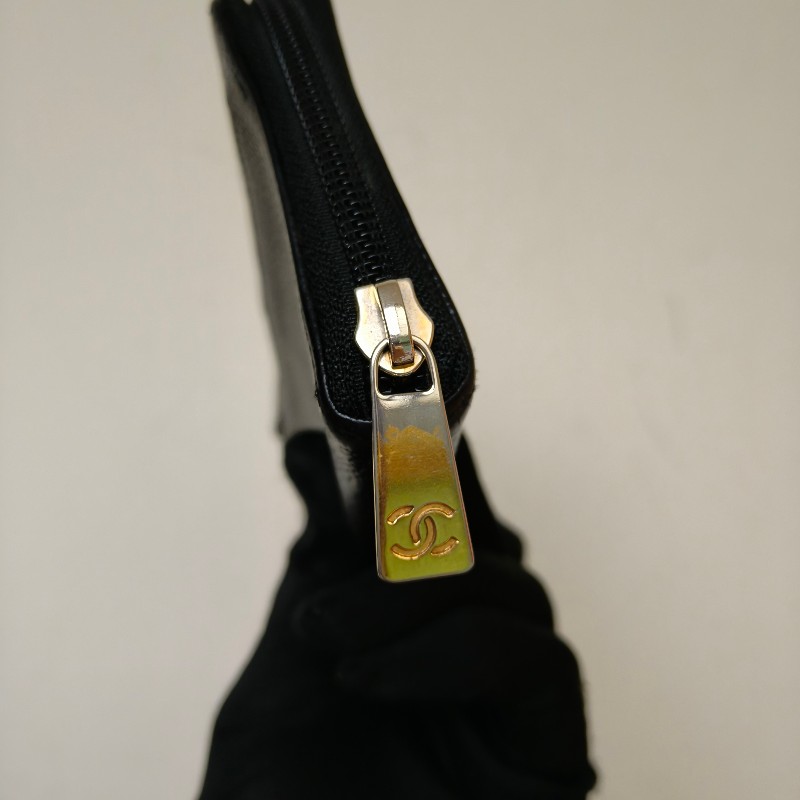 ㊣✨CHANEL✨香奈兒 小香 雙C 雷標 魚子醬 牛皮 長夾 皮夾 錢包/二手精品/二手皮夾/保證正品-28