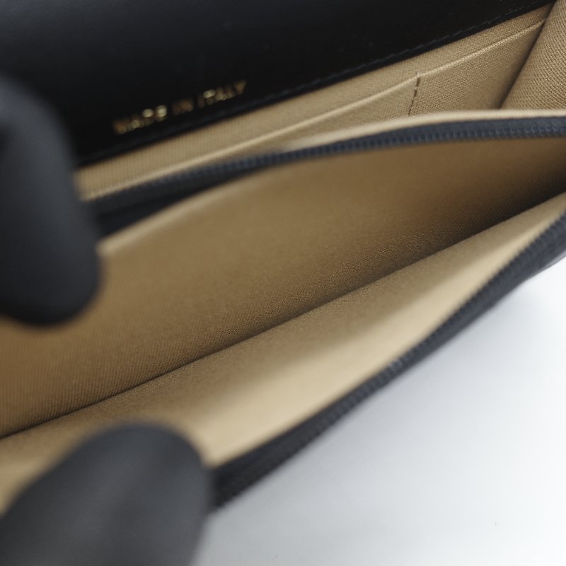 Chanel 香奈兒 黑色 羊皮 淡金扣 WOC 金球 鏈條 斜挎包-19