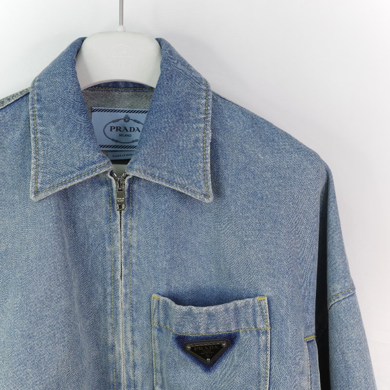 Prada 單寧 鐵牌 外套 IT38-2