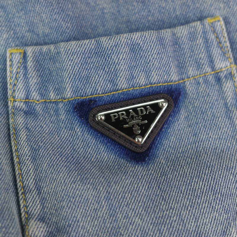 Prada 單寧 鐵牌 外套 IT38-3