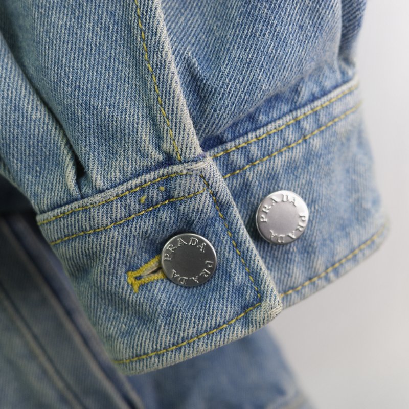 Prada 單寧 鐵牌 外套 IT38-12